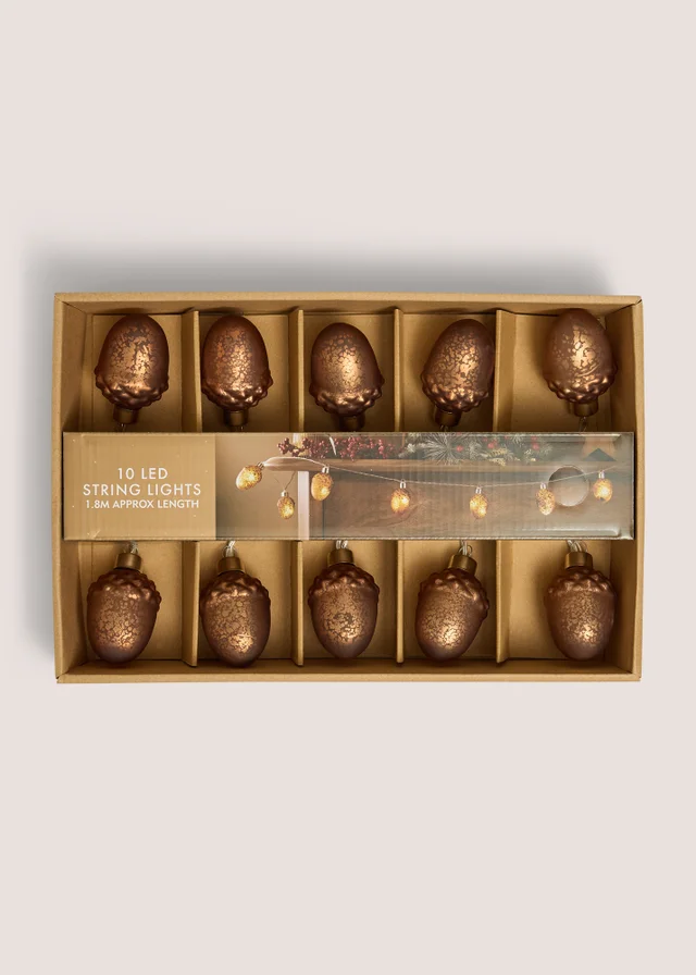 Glass Acorn LED String Lights