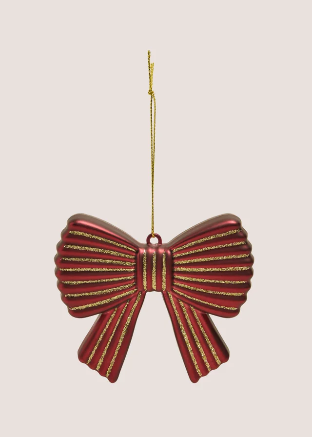 Burgundy Bow Bauble