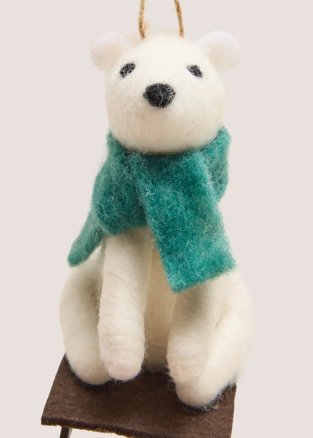 Polar Bear Felt Decoration