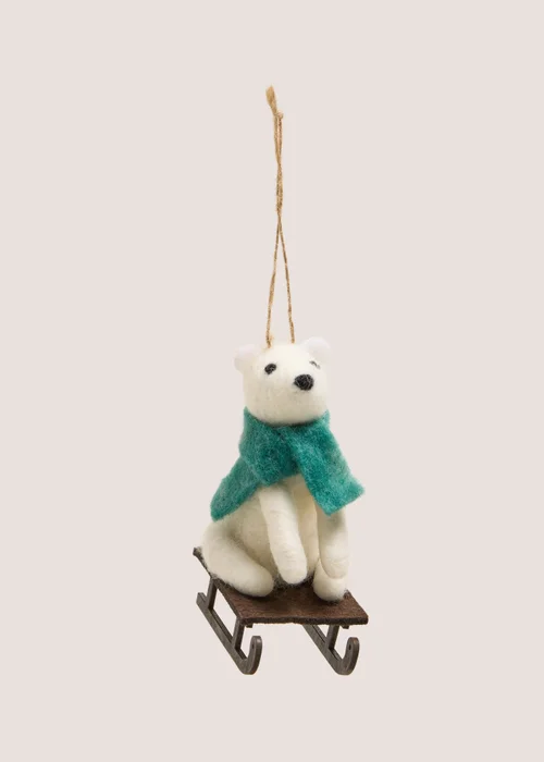 Polar Bear Felt Decoration Image 1