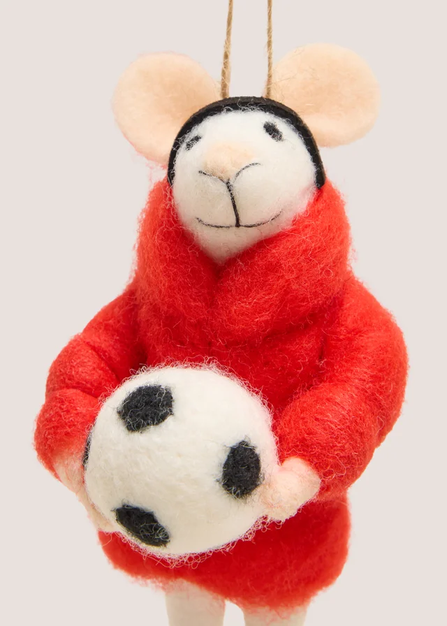 Felt Football Mouse Hanging Decoration