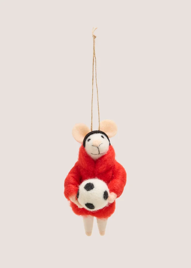 Felt Football Mouse Hanging Decoration
