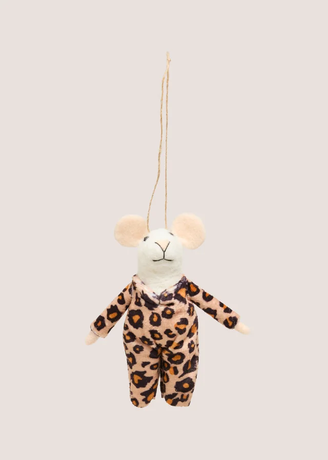 Mouse Leopard Print Felt Decoration