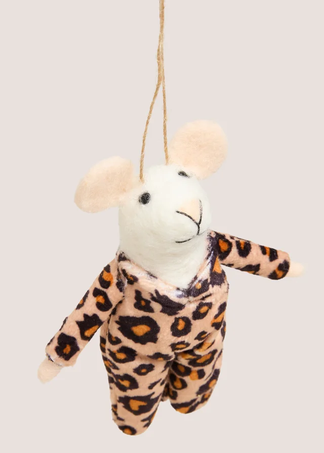Mouse Leopard Print Felt Decoration