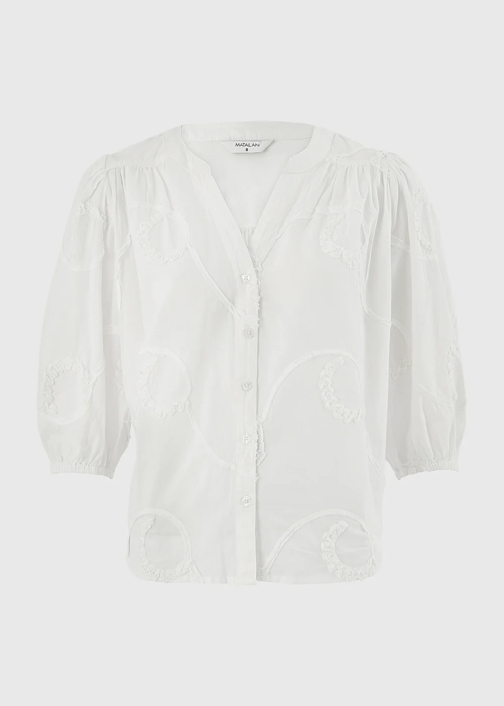 White Button Through Blouse - 8 Image 4