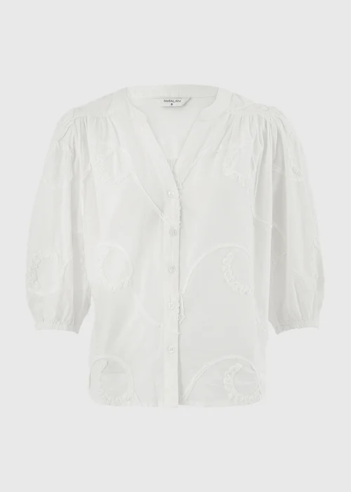 White Button Through Blouse - 8 Image 4