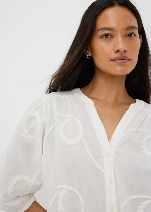White Button Through Blouse - 8 Image 3