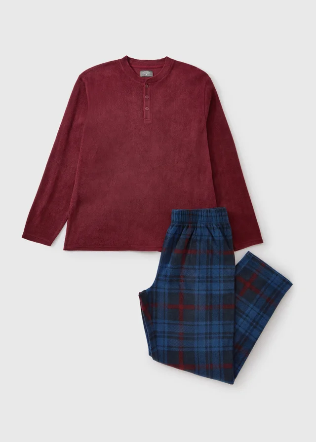 Burgundy Microfleece Pyjama Set