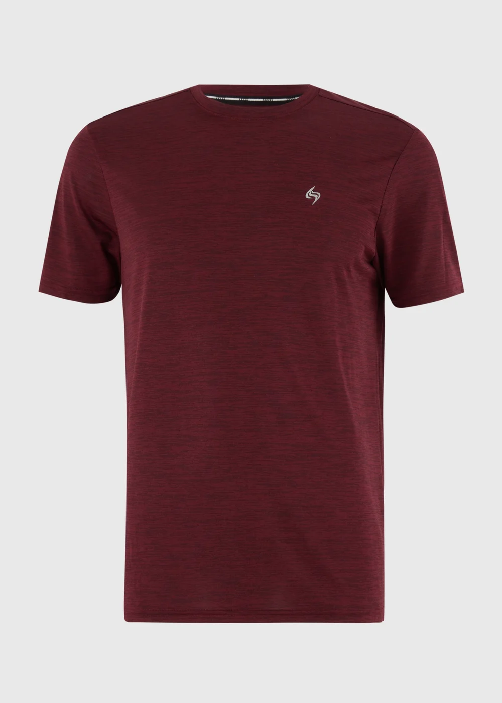 Souluxe Burgundy Two-Tone Sports T-Shirt - XS Image 4