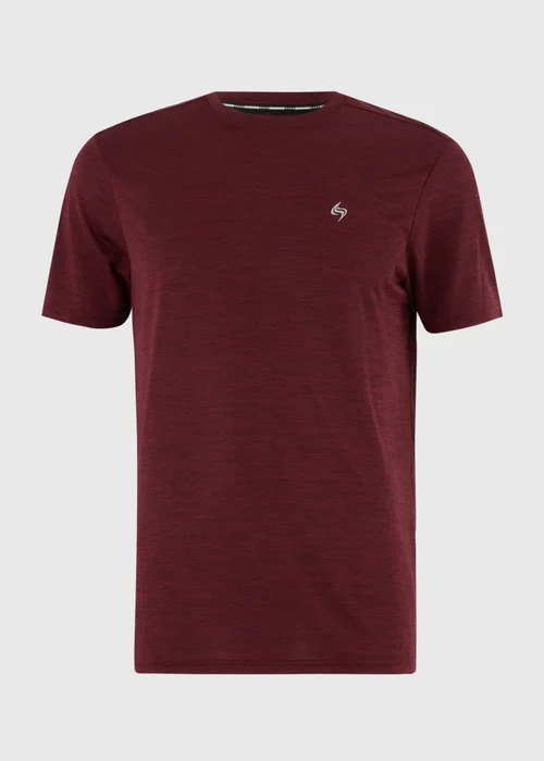Souluxe Burgundy Two-Tone Sports T-Shirt - XS Image 4