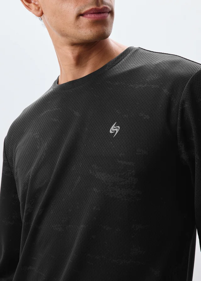 Souluxe Black Running Long Sleeve Top