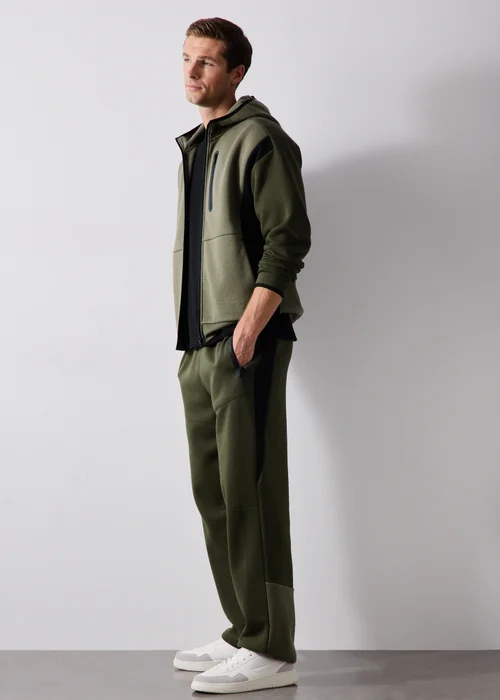 Khaki Wide Leg Jogging Bottoms Co Ord - XS Image 1
