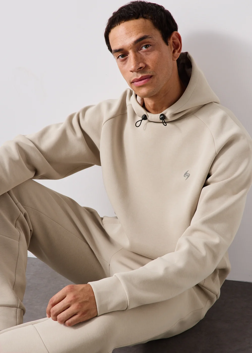 Souluxe Stone Scuba Co Ord Hoodie - XS Image 4