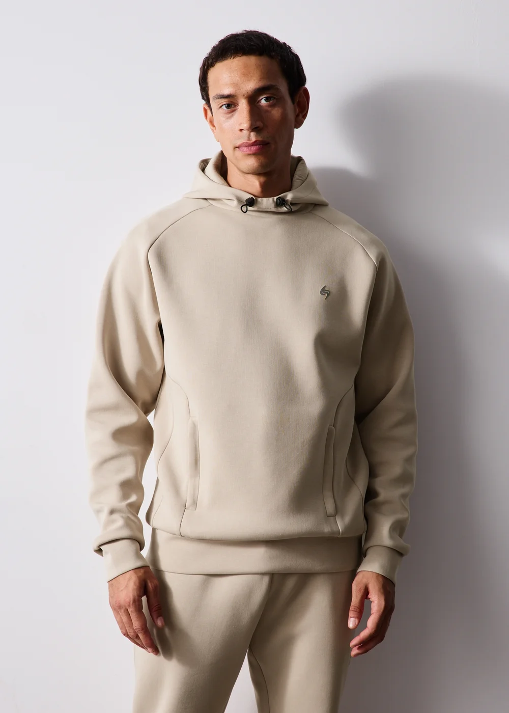 Souluxe Stone Scuba Co Ord Hoodie - XS Image 1