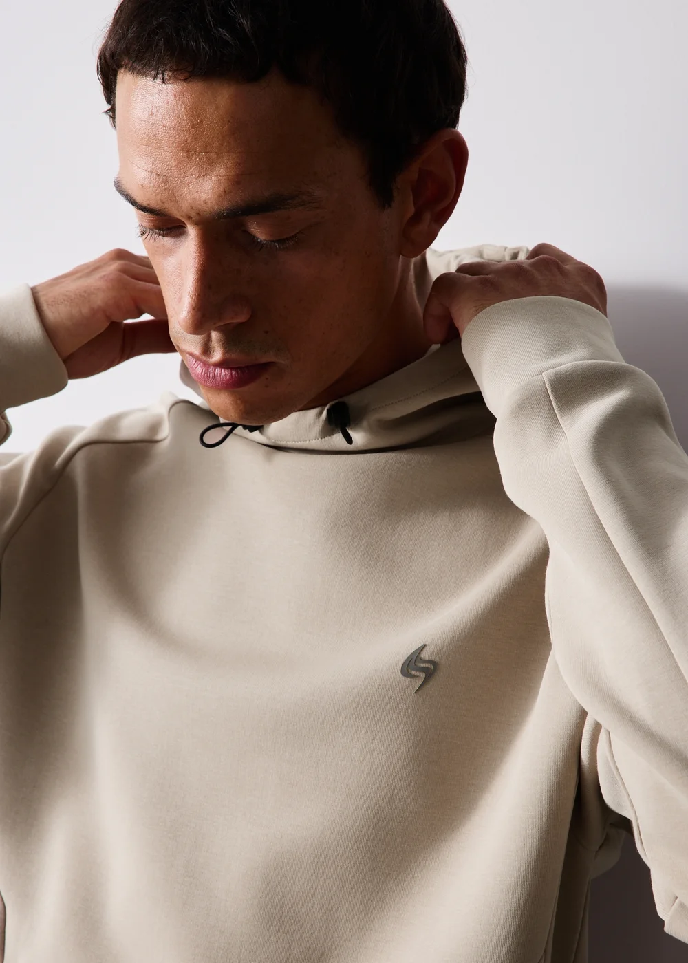 Souluxe Stone Scuba Co Ord Hoodie - XS Image 3