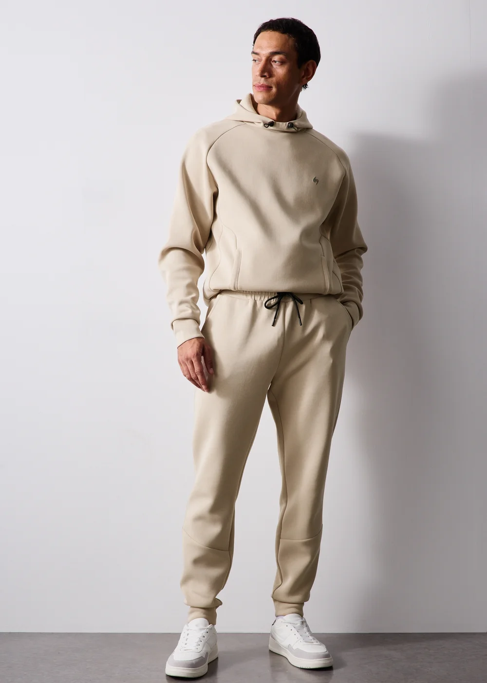 Souluxe Stone Scuba Co Ord Jogging Bottoms - XS Image 4
