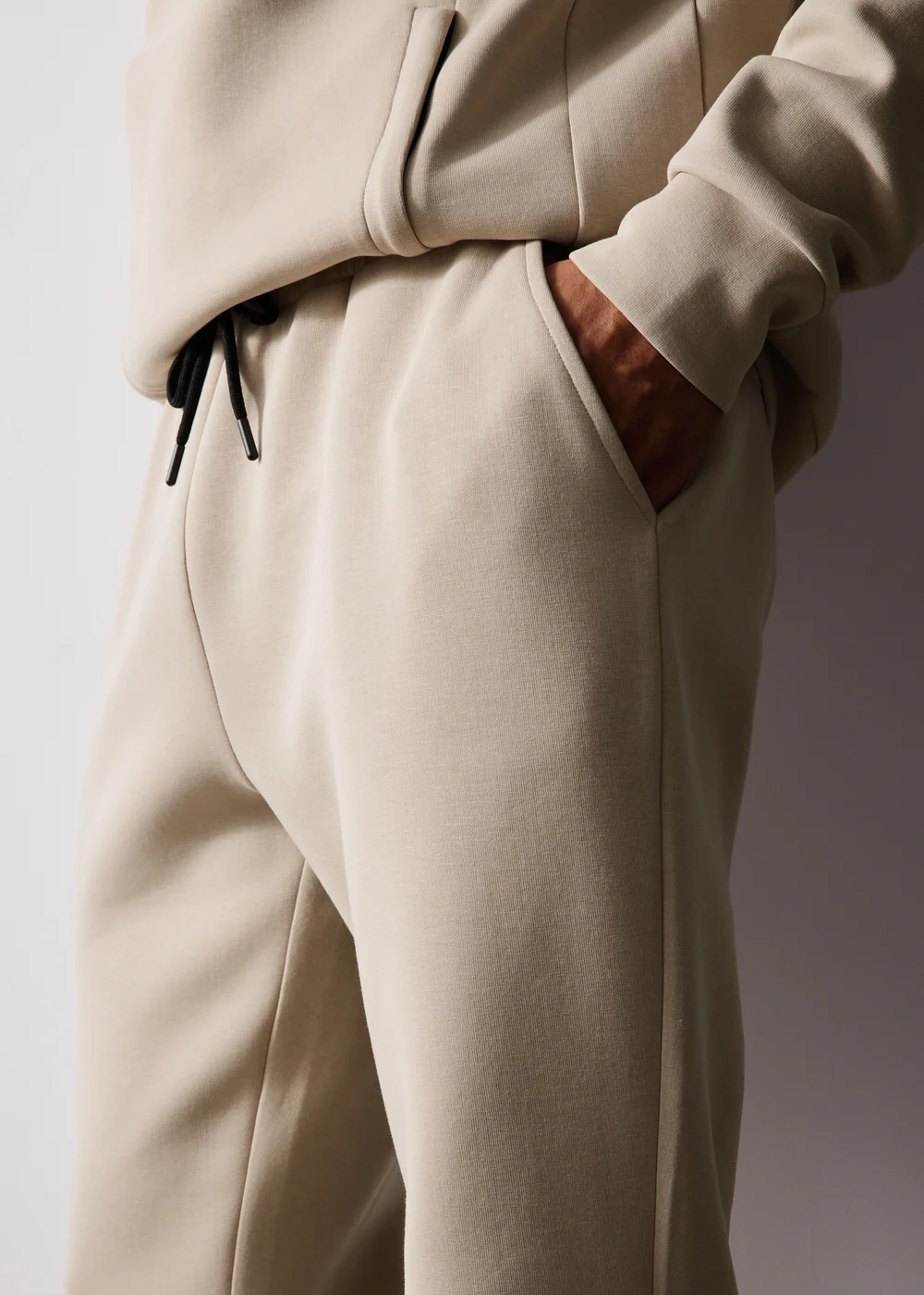 Souluxe Stone Scuba Co Ord Jogging Bottoms - XS Image 3