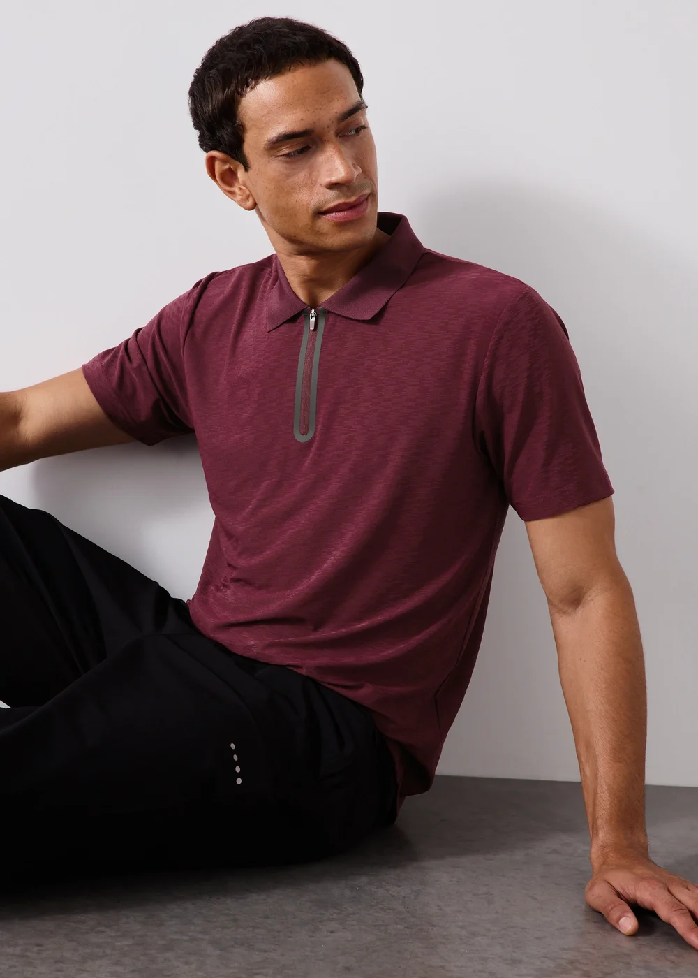Souluxe Burgundy Golf Polo Shirt - S Image 4