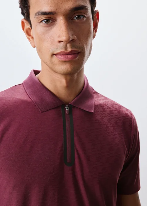 Souluxe Burgundy Golf Polo Shirt - S Image 3