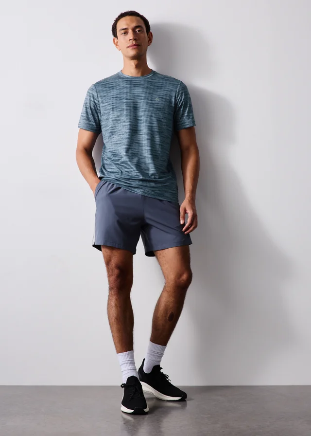 Souluxe Blue Printed Sports T-Shirt