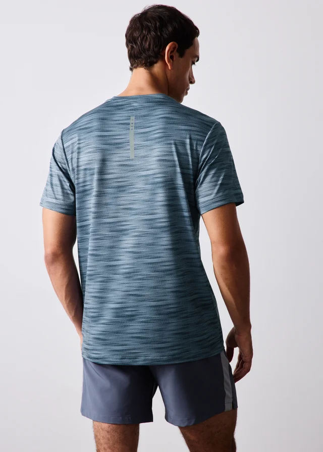 Souluxe Blue Printed Sports T-Shirt
