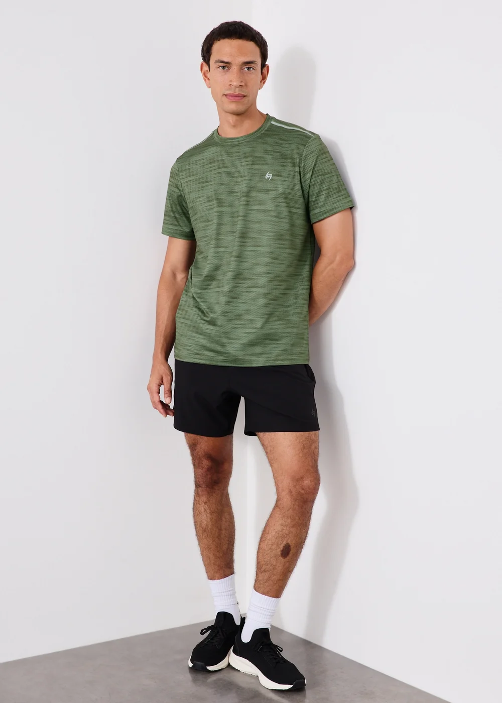 Souluxe Khaki Printed Sport T-Shirt - S Image 3