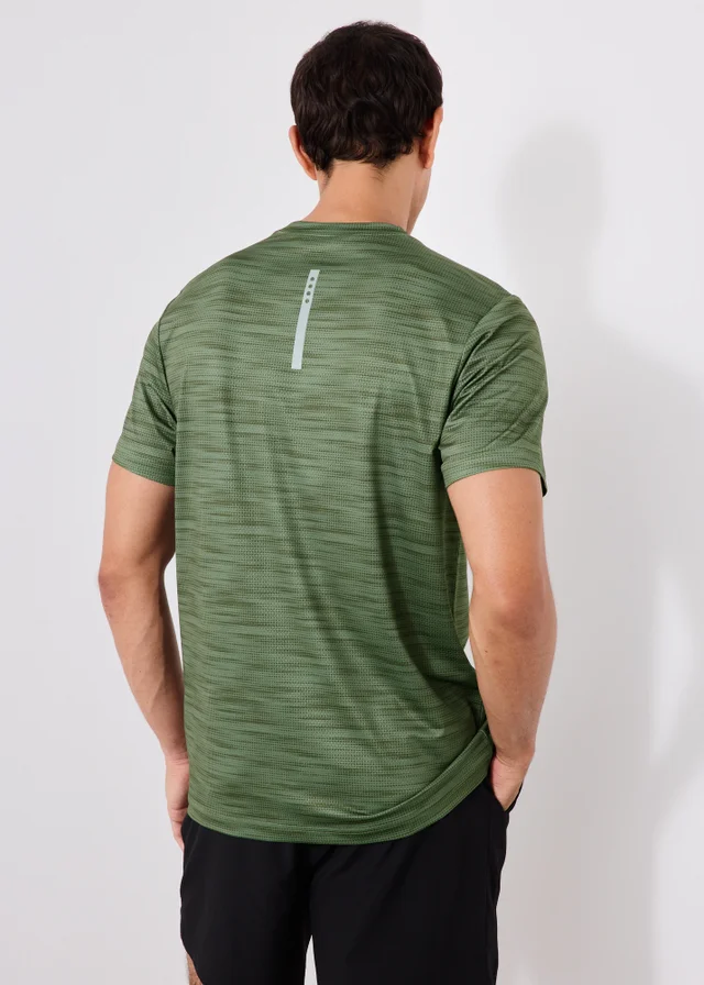 Souluxe Khaki Printed Sport T-Shirt