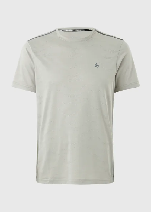 Souluxe Stone Jacquard Sports T-Shirt - S Image 2