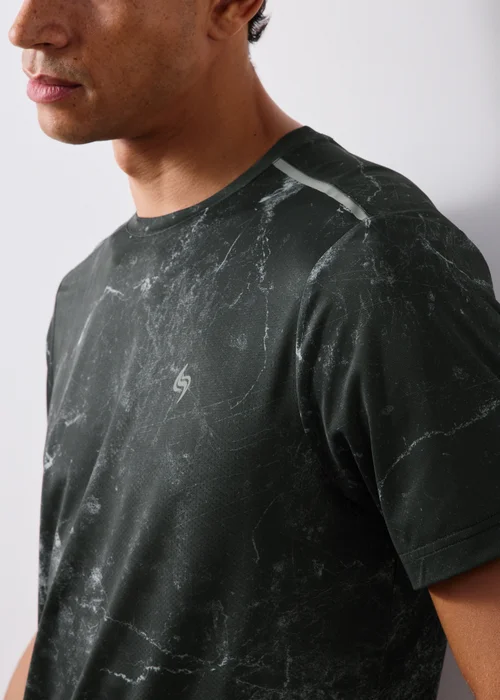 Souluxe Black Concrete Sports T-Shirt - S Image 2