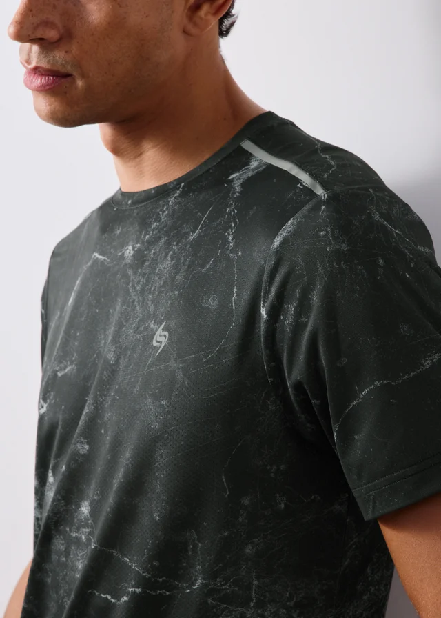 Souluxe Black Concrete Sports T-Shirt