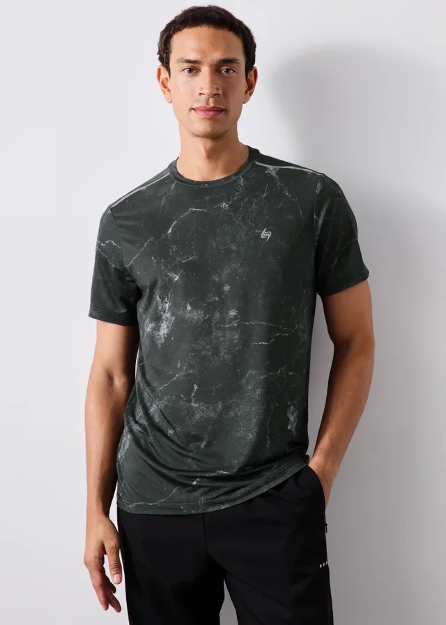 Souluxe Black Concrete Sports T-Shirt