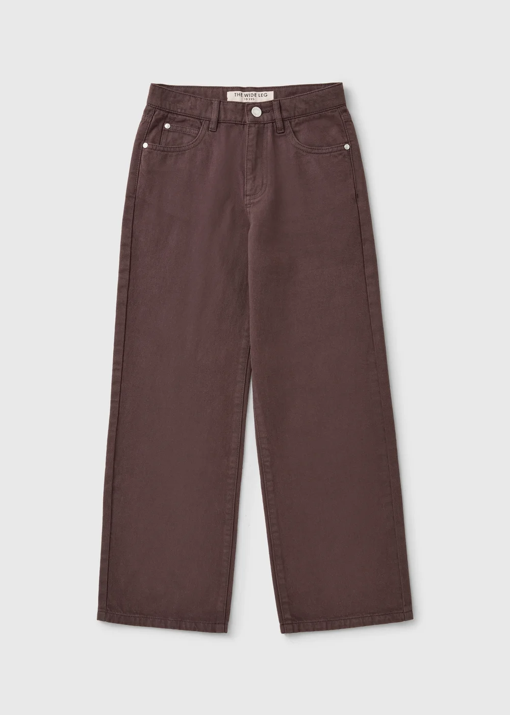 Girls Brown Wide Leg Jeans (7-15yrs) - 7 Yrs Image 1