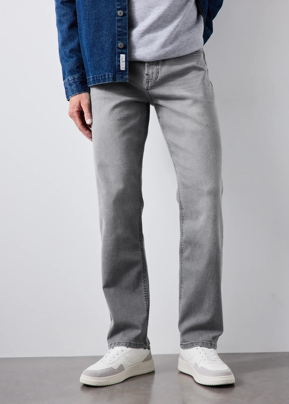 Grey Slim Fit Jeans - 32 L Image 1