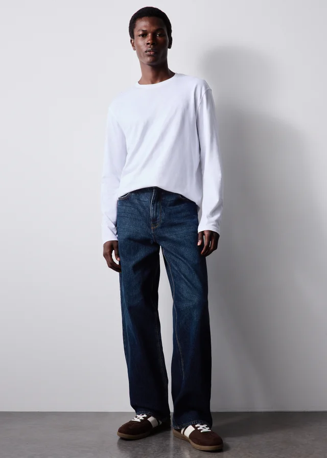 Dark Wash Loose Fit Jeans