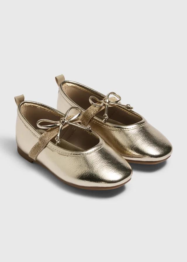 Girls Gold Ballet Shoes (Younger 4-11)