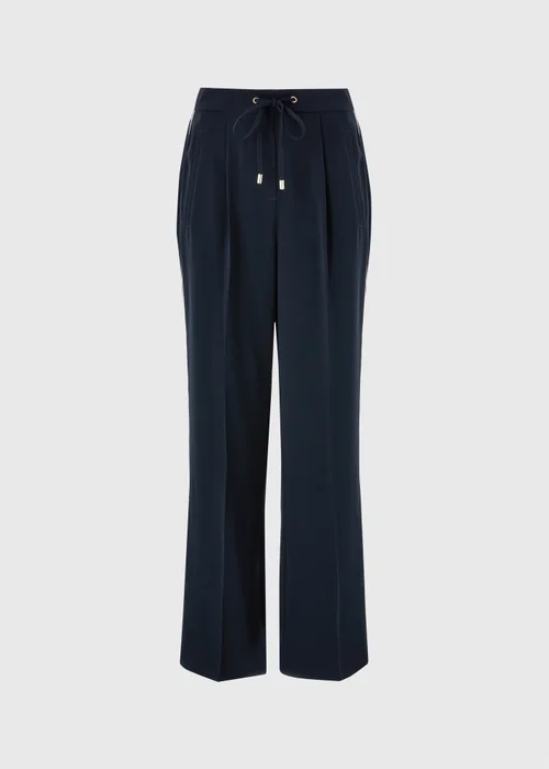 Petite Navy Side Stripe Wide Leg Trousers - 8/L27 Image 4