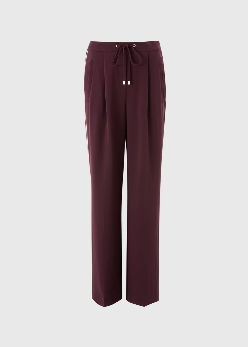 Grape Side Stripe Straight Leg Trousers - 8/L33 Image 1