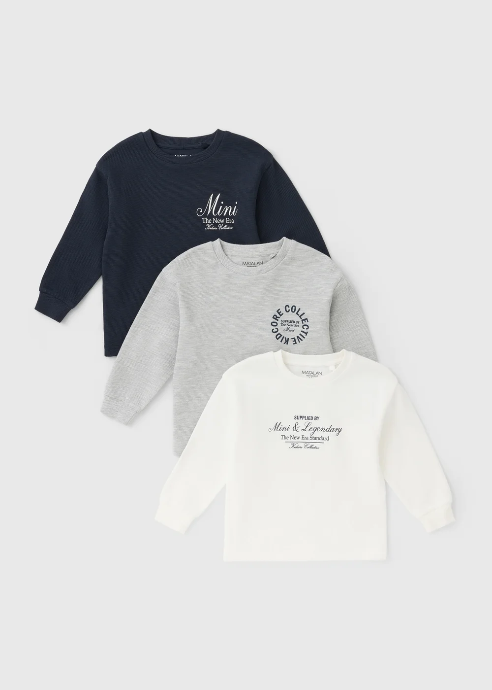 3 Pack Boys Graphic Long Sleeve T-Shirts (1-8yrs) - 1-1.5 Yrs Image 1