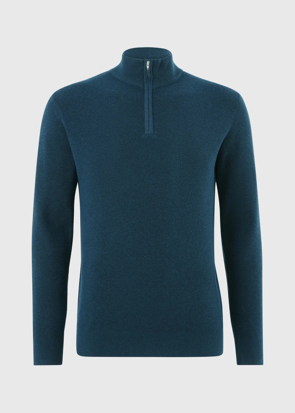 Teal Quarter Zip Jumper - S Image 5