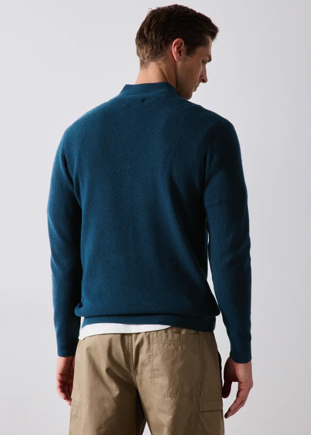 Teal Quarter Zip Jumper