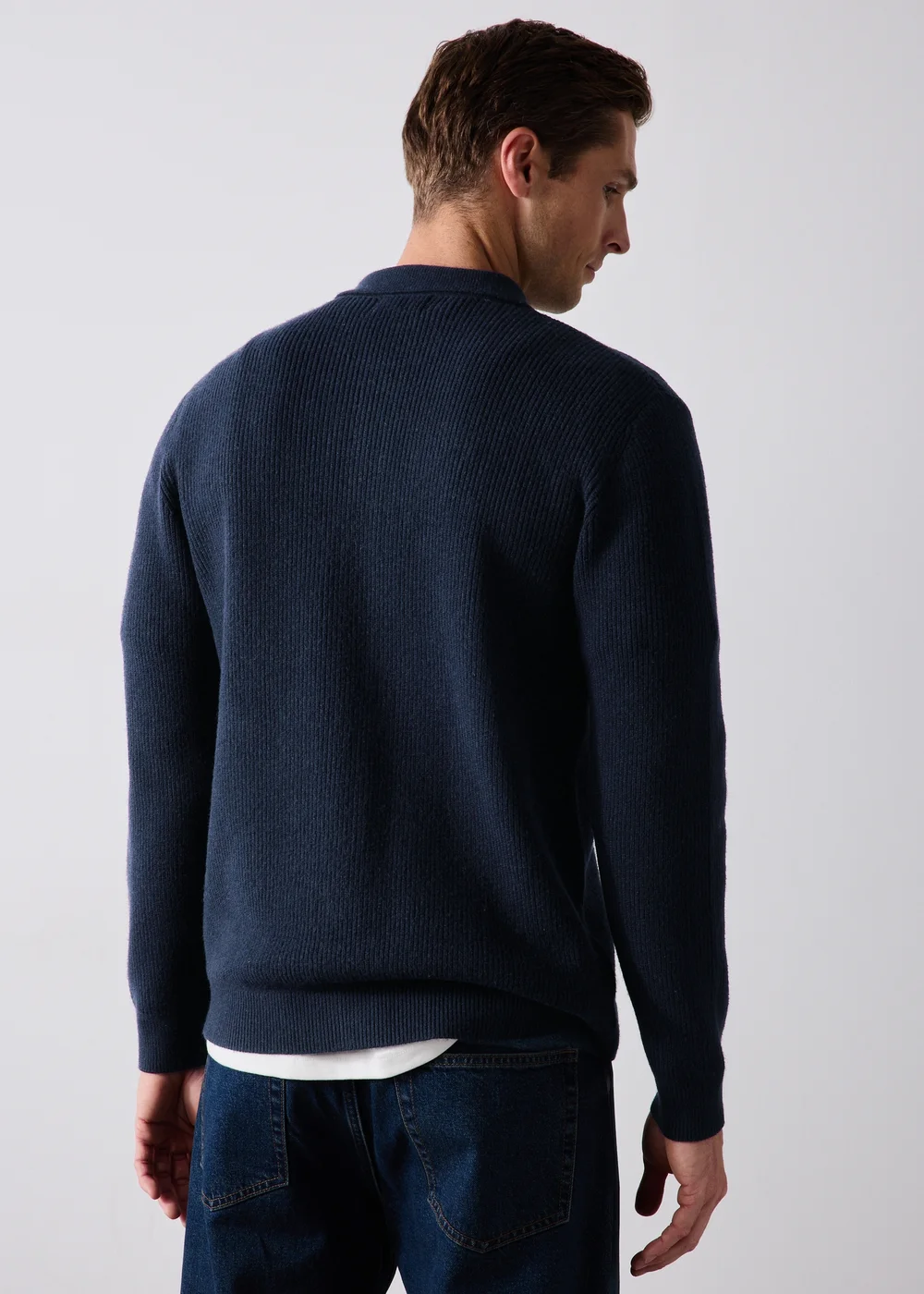 Navy Smart Button Through Cardigan - S Image 1
