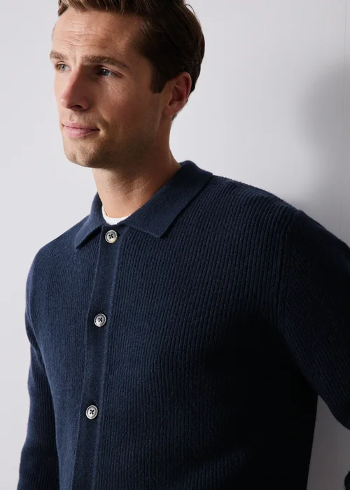 Navy Smart Button Through Cardigan - S Image 3