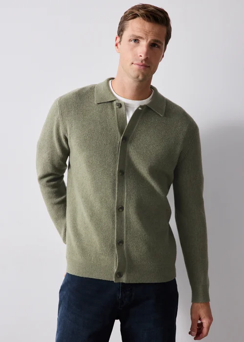 Sage Button Through Cardigan - S Image 1