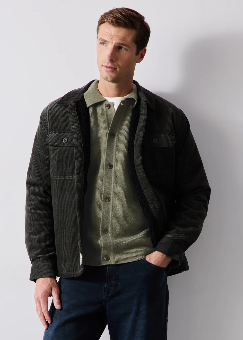 Sage Button Through Cardigan - S Image 4