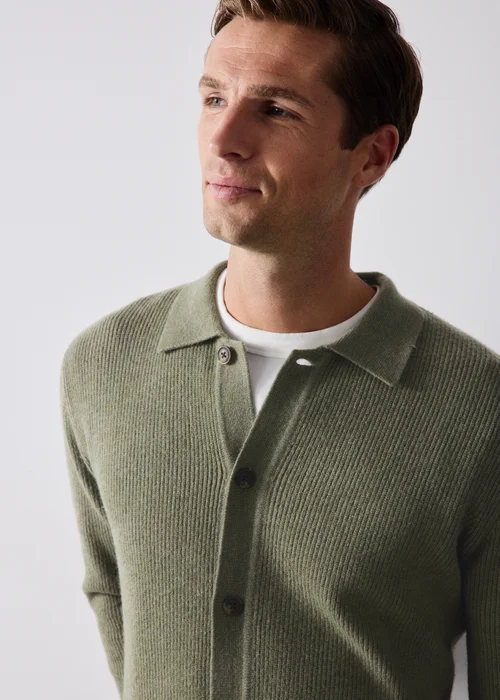 Sage Button Through Cardigan - S Image 3