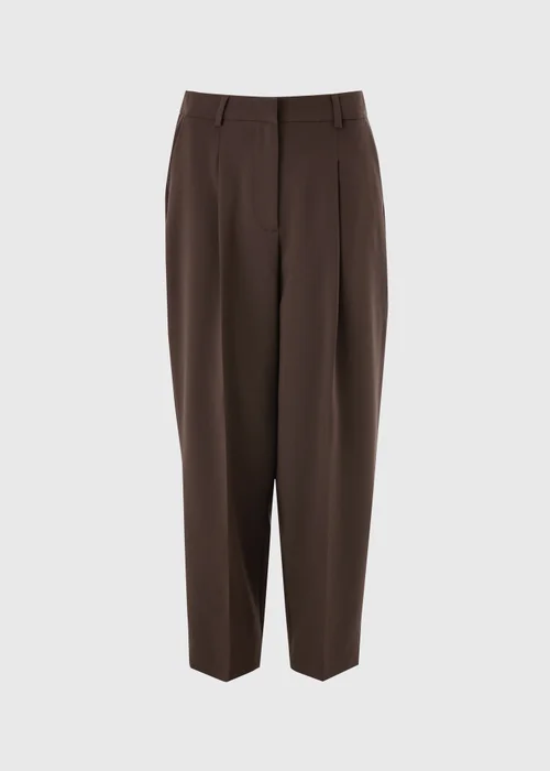 Brown Barrel Leg Trousers - 8/L29 Image 4