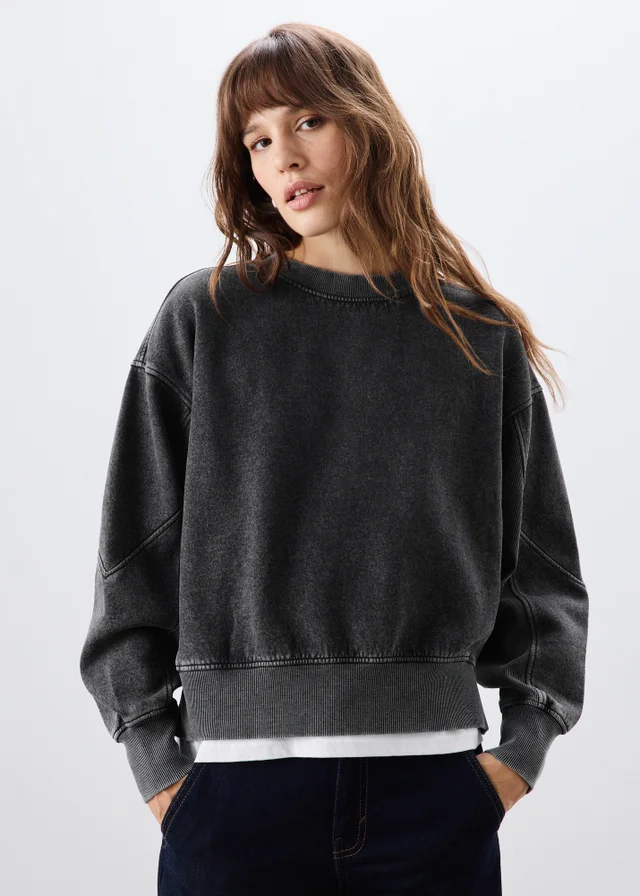 Charcoal Acid Wash Sweatshirt