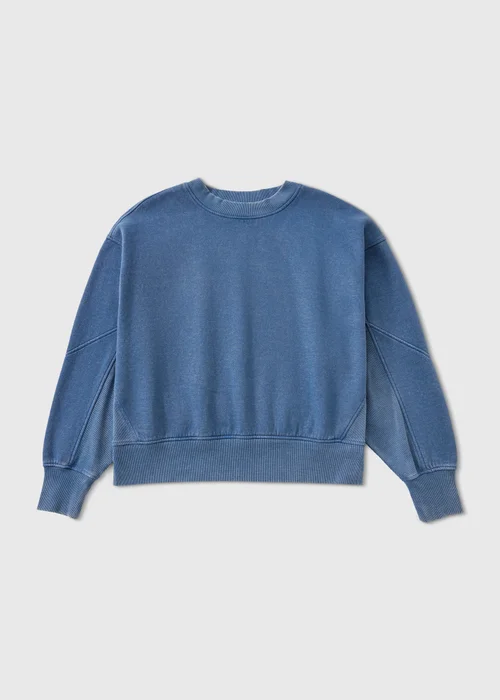 Denim Blue Acid Wash Co Ord Jumper - XS Image 5