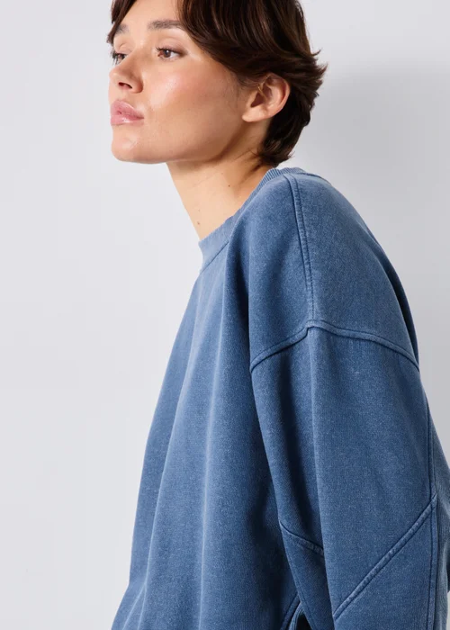 Denim Blue Acid Wash Co Ord Jumper - XS Image 4
