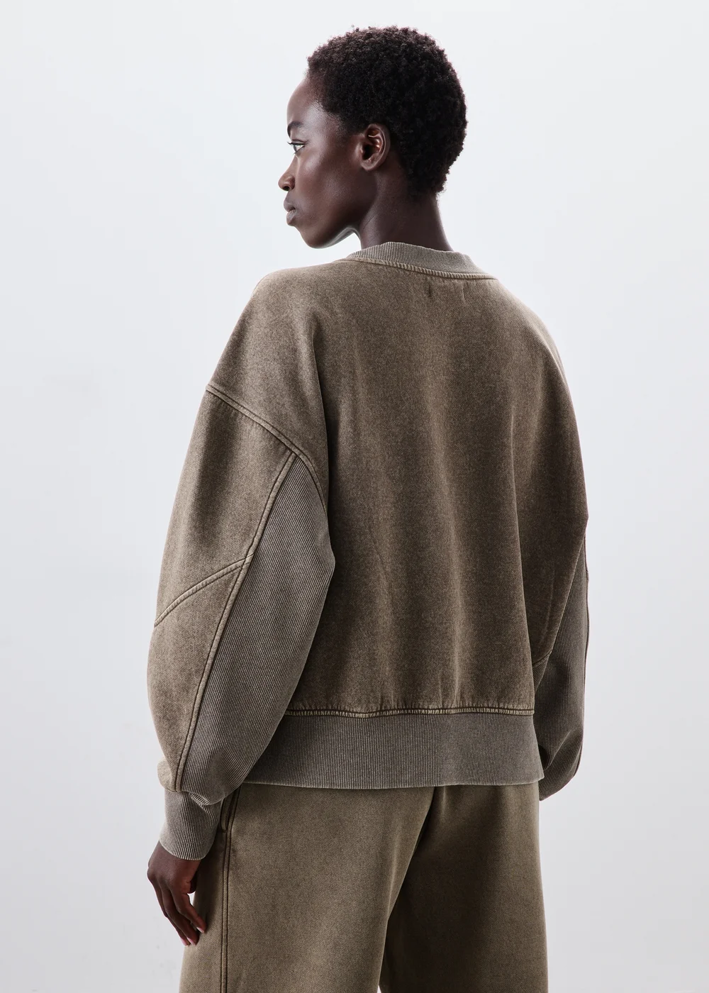 Brown Acid Wash Sweatshirt - XS Image 2
